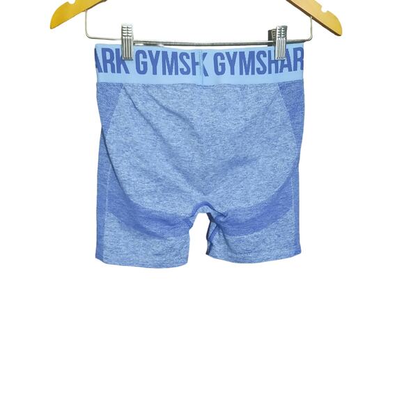 Gymshark Womens Flex Seamless Mid-Rise Body Contouring Blue Athletic Shorts - Picture 2 of 3